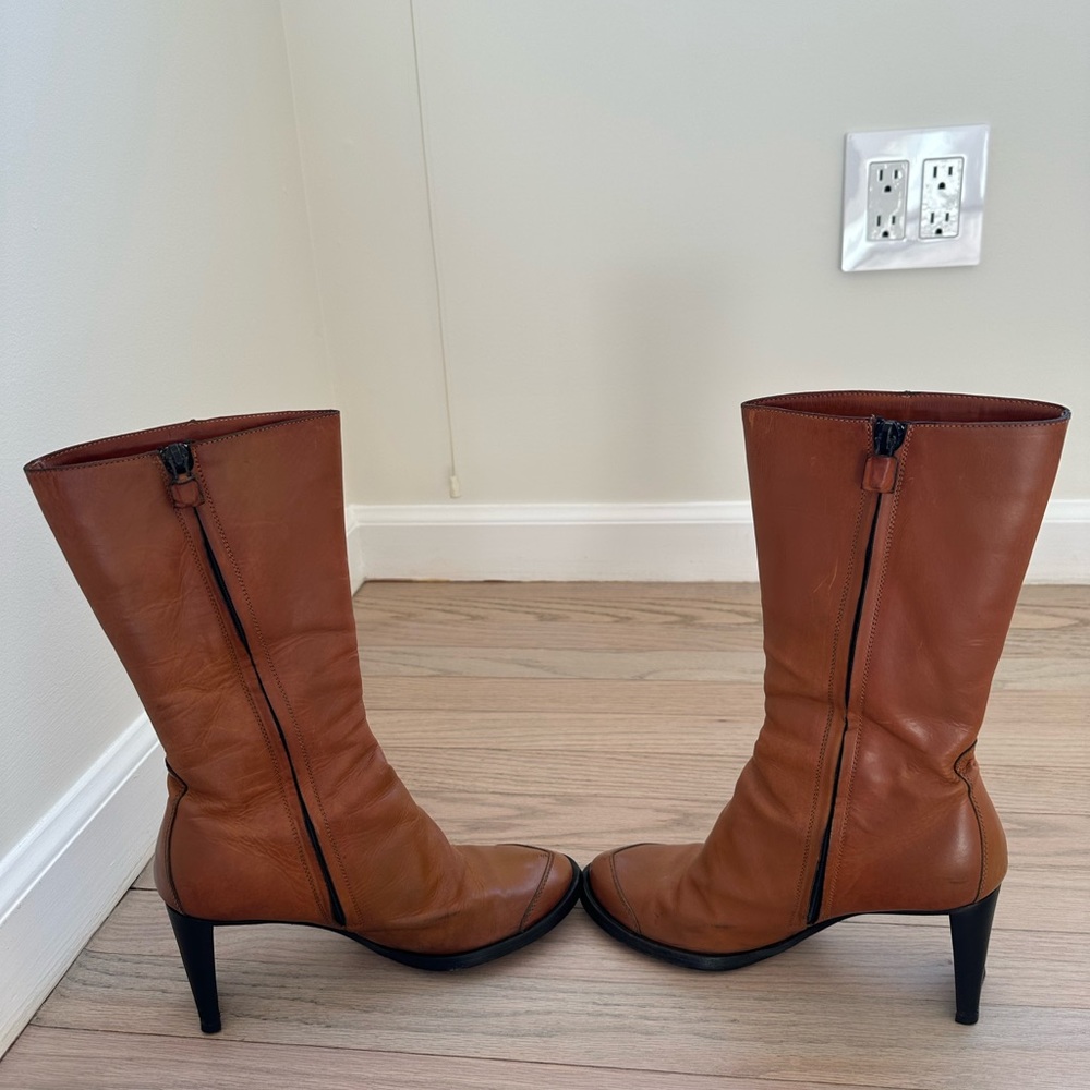 Costume National cognac booties - Picture 3 of 5